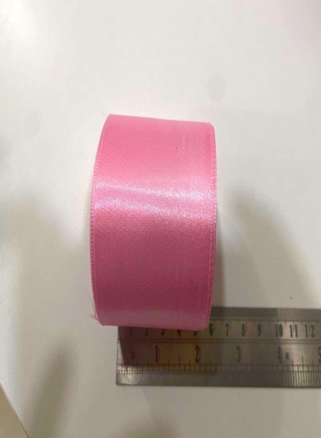 OMX Satin Ribbon Decoration, Size - 2 Inch Wide, Gift Wrapping, Multi-Purpose Use (Rose Pink, 2 Inch Width, 10 Mtr - 1 Roll - 10 Mtr in 1 Roll) - Image 3